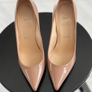 Christian Louboutin patent nude pump size 36.